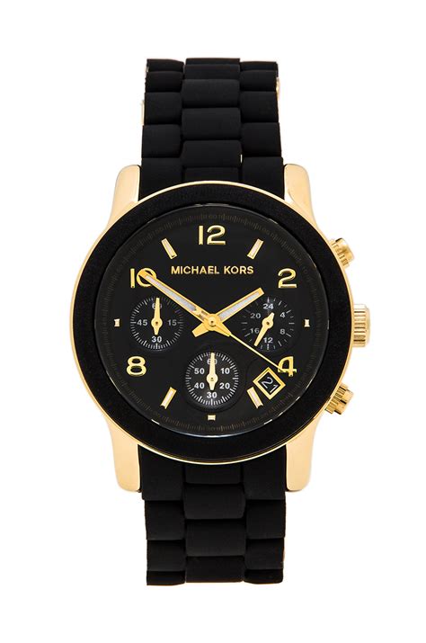 michael kors black runway womens watch|Michael Kors bangle watch.